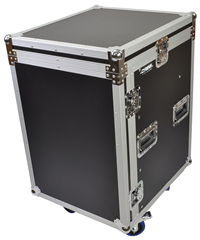 Cobra Rack Flight Case – 10U Sloping Top, 12U Bottom Space for Audio Gear